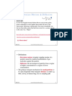 Brownian Motion & Diffusion: - Definition