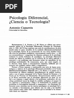 Caparro A Psicologia Diferencial Estudio de La Psicologia