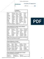 Verb Lists - Infinitives and Gerunds