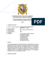 Programación y Fundamentos de Algoritmica