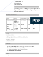 Career Objective: Course Institute University/Board Year Percentage