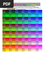 Complete HTML True Color Chart