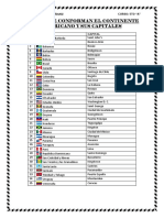 Países Que Conforman El Continente Americano y Sus Capitales