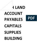 Cash Land Account Payables