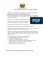 Requisitos para o Licenciamento de Empr e de Consult de Constr Civil