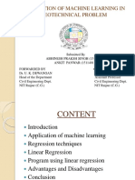 Application of Machine Learning in Geotechnical Problem