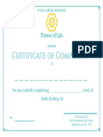 Reiki Certificate