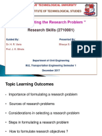 Formulating The Research Problem