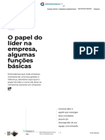 O Papel Do Líder Na Empresa, Algumas Funções Básicas