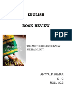 English Book Review: The Mother I Never Knew Sudha Murty