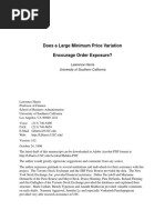 Does A Large Minimum Price Variation Encourage Order Exposure?