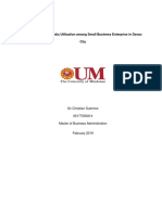 Factors of Social Media Utilization Among Small Business Enterprise in Davao City