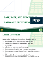 Base Rate Percentage + Ratio and Proportion