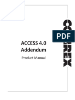 Access 4.0 Addendum: Product Manual