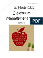 Miss Hedricks Classroom Management Plan 2