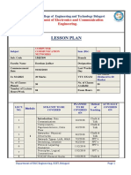 Lesson Plan: Department of Electronics and Communication Engineering