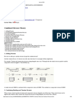 Combined Stresses Theory