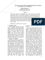 Speaking Problems Faced by The English Department PDF