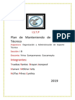 Plan de Mantenimiento de Soporte Técnico