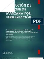 Produción de Vinagre de Manzana Por Fermentación