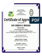 2019 Brigada Eskwela Sample Certificate For Donor