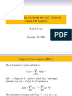 Why All Poles Lie Inside The Unit Circle For Causal LTI Systems