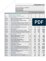 Cronograma de Avance de Obra Actualizado Mayo