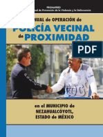 Manual de Operación de La Policia Vecinal de Proximidad Neza