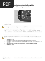 2014 Mercedes Benz Sprinter Service Reminder Reset