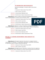 Mov # 1 MOV # 2: MOV # 3: MOV # 4:: Kra No. 1 - Content Knowledge and Pedagagoy