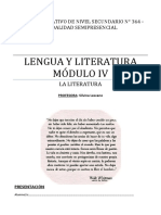 CENS 364 - Lengua y Literatura Módulo IV - La Literatura