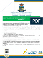 Prova Prefeitura de Tupandi Agente Administrativo