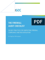 Firewall Audit Checklist WEB