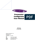 Presmaster Configurator User Manual - 2.3