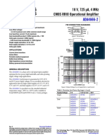 18 V, 725 Μa, 4 Mhz Cmos Rrio Operational Amplifier: Data Sheet