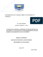 Determinants of Foreign Direct Investment in Ethiopia