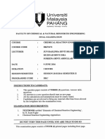 Bkf3472 - Chem. Reaction Engineering II 21616-2