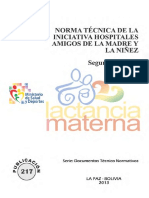 p217 RN Dgps Uan Norma Tcnica de La Iniciativa Hospitales Amigos de La Madre y La Niez