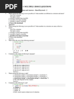 C Multiple Choice Questions