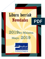 2019ko Maiatzeko Liburu Berriak - Novedades de Mayo Del 2019