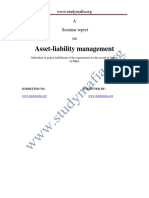 Mba Asset Liability Management Report