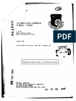 Of Metals: A Review: The Dynamic Plastic Deformation