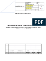 Method Statement of Hydrostatic Test