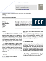 Int. J. Production Economics: Optimizing The Storage Assignment in A Warehouse Served by Milkrun Logistics