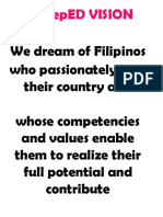 Deped Vision: We Dream of Filipinos Who Passionately Love Their Country and