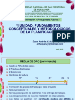 Fundamentos Conceptuales y Metodológicos de La Planificación