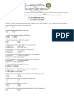 3 Periodical Test: Tle 9-Food Processing