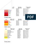 RGB Color Codes and Conversions