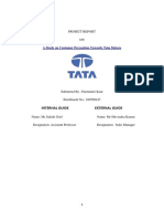 Project Report On Consumer Perception Towards Tata Motors (By Parminder Kaur)