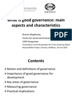 What Is Good Governance: Main Aspects and Characteristics: Roman Mogilevsky